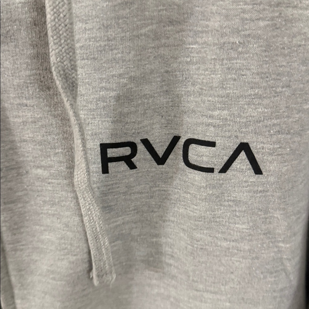 RVCA Light Gray Zip-Up Hoodie nwt size large - Picture 2 of 5